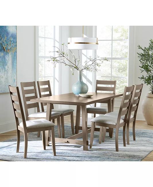 ዳይኒንግ ጠረጴዛና + 6 ወንበር (Rectangular Dining Table + 6 Side Chairs)
