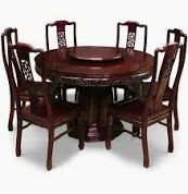 ዳይኒንግ ጠረጴዛና + 6 ወንበር (Round Dining Table Set - 6 chair)